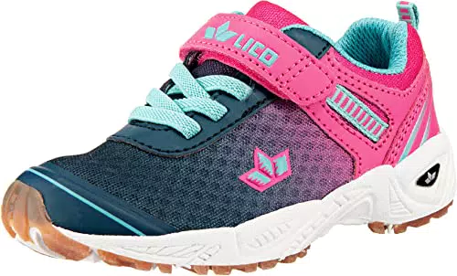 Lico Unisex Kinder BARNEY VS Hallenschuhe, Marine/ Pink/ Türkis