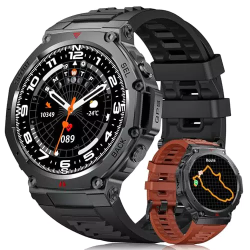 LIGE DM3 Smartwatch Herren, GPS-Laufuhr, Legierungsgehäuse
