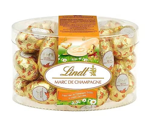 Lindt Schokolade Trüffel Eier, 450 g, Feinster Marc de Champagne-Trüffel in weißer Schokolade