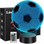 Fußball 3D Nachtlicht Lampe - Geschenkidee für Kinder - 16 Farben - Geburtstags- und Ostergeschenk