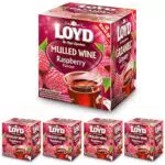LOYD Glühtee Himbeere 4 x 10 Pyramidenbeutel, 4er Pack - Aromatischer Glühweingewürztee mit Fruchtiger Himbeere & Winterlichen Gewürzen - Intensiver Geschmack