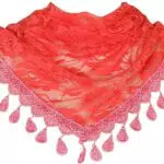 MAIRY Tuch Damen Stola Festlich Leicht - Schal für Abendkleid Dreieck Spitzenschals mit Fransen Elegante Hochzeitsschal Schals für Damen DE148013