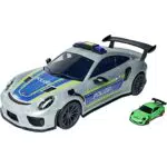 Majorette Polizeiauto Porsche 911 GT3 RS großes Spielzeugauto mit Platz im Inneren für 11 weitere Autos