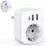 Mehrfachsteckdose mit 3 USB, Mehrfachstecker für USB Steckdose