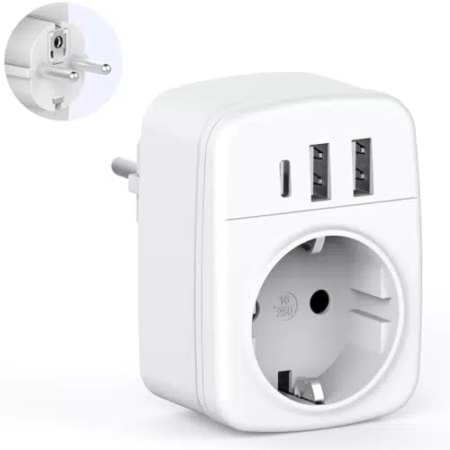 Mehrfachsteckdose mit 3 USB, Mehrfachstecker für USB Steckdose