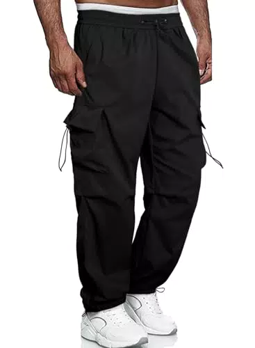 Meilicloth Herren Cargohose Baggy Cargo Hose Baumwolle Outdoor Freizeithose