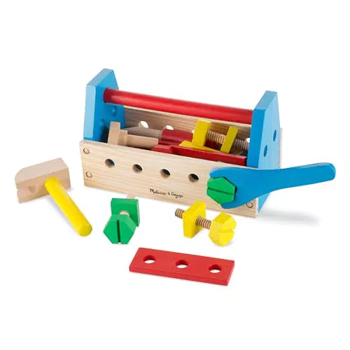 Melissa & Doug Tragbarer Werkzeugkasten, Holzspielzeug