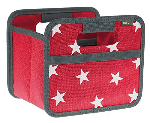 meori Faltbox Mini in Rot mit Sternen Kleine Klappbox mit Griffen Geschenkidee und Allzweck Aufbewahrungslösung - A100306 - 16