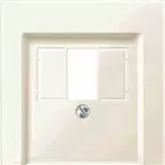 Merten 296044 Zentralplatte für TAE/Audio/USB, weiß glänzend