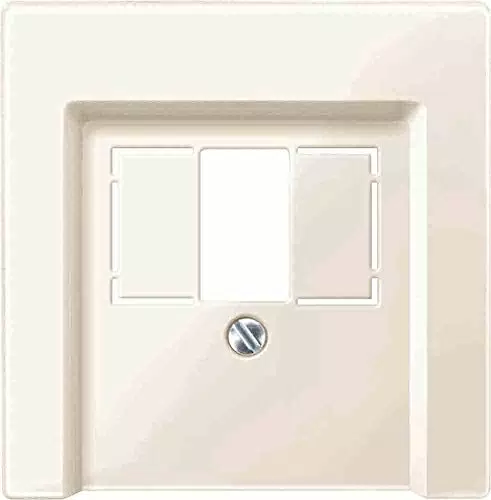 Merten 296044 Zentralplatte für TAE/Audio/USB, weiß glänzend