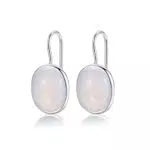 MetJakt 925 Silber Hängeohrringe für Damen mit Echtem Naturstein und Kristallen Bunt Glitzer Farbwechselnde Edelstein Ohrringe Damenschmuck