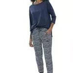 Mey Nachtwäsche Serie Liah Damen Homewear-Oberteile New Blue L