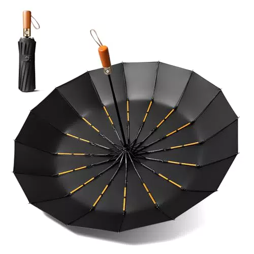 MidingChai Sturmfester Taschenschirm Automatik für 2 Personen, Ø 108 cm