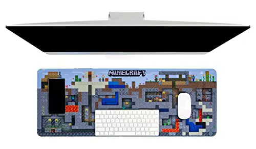 Minecraft World Tischmatte - Offiziell lizenziert, Tastatur- & Mausmatte für das Büro