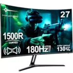 Minifire Gaming Curved Monitor 27 Zoll MFG27C1 180Hz 1Ms 130% sRGB Monitor mit Sprecher 1920 * 1080 VA Panel （MFG27C1 mit HDMI-Kabel）