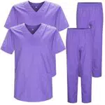 MISEMIYA - Unisex-Schrubb-Set - Medizinische Uniform mit Oberteil und Hose