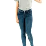 Morgan Damen 201-pom.p Hose, Blau, W28