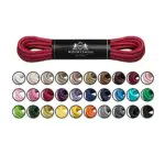 Mount Swiss Luxury Schuhbänder I Wasserabweisende und reißfeste Schnürsenkel rund ø 2-3 mm aus feiner Baumwolle/gewachst Farbe: red