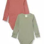 Müsli by Green Cotton Baby Girls Cozy me Rib l/s Body 2-Pack Base Layer