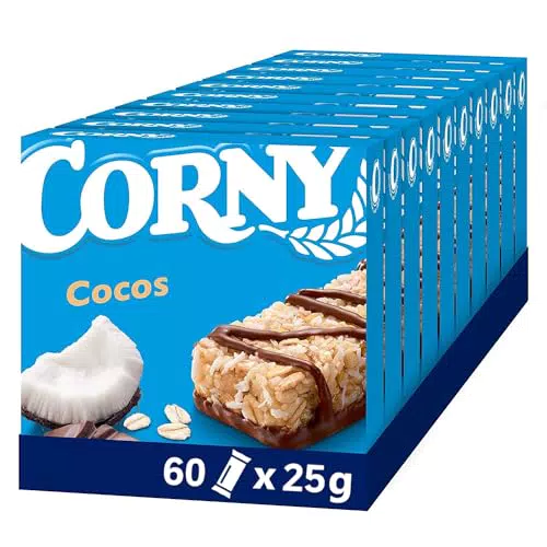 Müsliriegel Corny Classic Cocos, mit Kokos und Schokolade