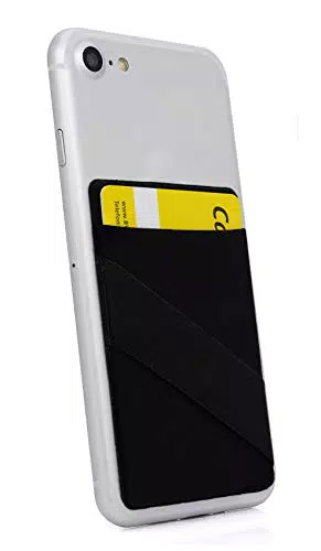 MyGadget 1 Fach Handy Kartenhalter + Fingerhalterung zum aufkleben - RFID Blocking - Haftendes Kartenfach