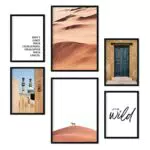 Nacnic Set 6 Marokko Wüste Plakate - Wandbild Kunstdruck Deko Posters & Prints - Inneneinrichtung im Kunstgalerie - A3 und A4 - ungerahmt