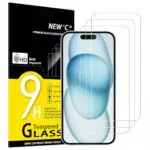 NEW'C 3 Stück, Panzer Schutz Glas für iPhone 14, 13