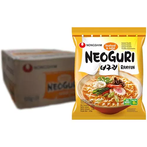 Nong Shim Neoguri Instantnudeln Seafood & Mild Ramyun Koreanische Seafood Ramen Suppe mild 20er Vorteilspack à 120g