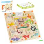 NZZVNZ Magnetspiel Labyrinth, Magnetische Farbe und Zahl Labyrinth Board ab 3-6 Jahre