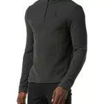 Odlo Herren Langarm Shirt mit Reißverschluss ROY, shale grey - black stripes