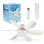 OKYUK Ventilator Deckenleuchte, Deckenventilator mit Beleuchtung