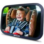 Onco 360° Baby Autospiegel – Bruchsicher, Rutschfest, Preisgekrönt, Klare Sicht