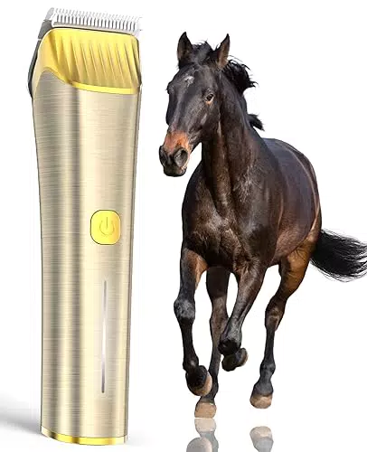 oneisall Schermaschine Pferd Kabelloses Design, Leise Pferdeschermaschine für Dickes und Verfilztes Haar
