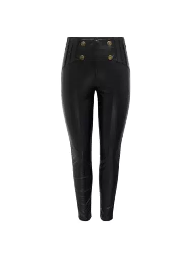 ONLY Damen Leggings in Kunstleder - Modell: ONLLOLA - Schwarz