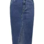 ONLY CARMAKOMA Damen Carsiri Front Slit Skirt DNM Gua Noos Rock