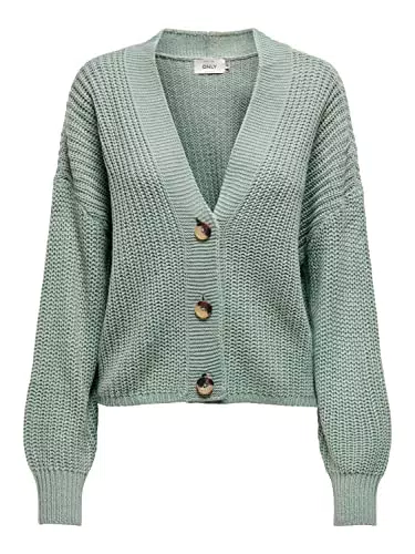 ONLY Kurze Strickjacke V-Ausschnitt Cardigan Knitted Basic ONLCAROL