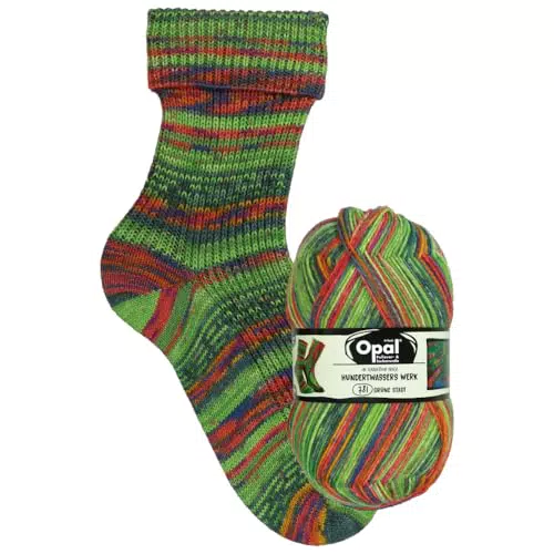 Opal - Opal Nach Hundertwasser Auflage 4052-781 4-Lagig Langlebig Socke Garn - 1x100g
