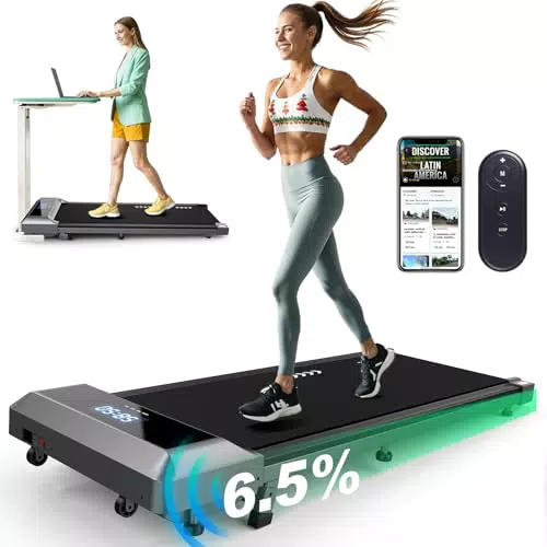 ORISYN Laufband für Zuhause, 6.5% Steigung Walking Pad kompatibel mit App