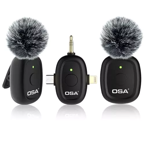 OSA 3 in 1 lavalier mikrofon für Kamera, IOS, Android