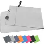 Pameil Fitness Handtuch mit Reißverschluss Tasche |120x50cm| Gym Mikrofaser Handtuch