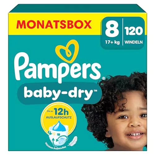 Pampers Baby-Dry Windeln Größe 4 - Rundum-Auslaufschutz für bis zu 12 Stunden