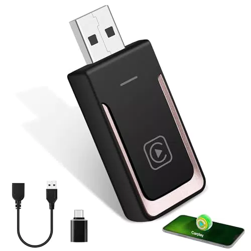 Pashlysh Car Play Wireless, Plug and Play Carplay Wireless Adapter