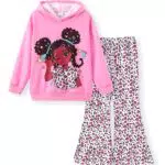 PATPAT Bekleidungssets für Mädchen - Kapuzenpullover Mädchen Hosen Mädchen Schlaghose