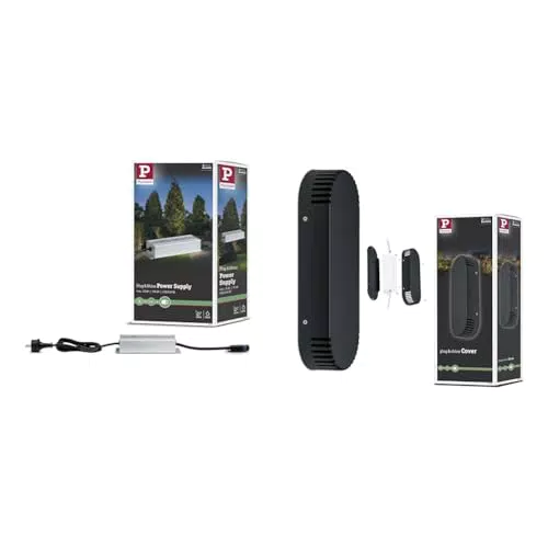 Paulmann 988.50 Outdoor Plug & Shine Power Supply & 939.04 Outdoor Plug & Shine Cover Kunststoff 93904 Trafobox Aussenleuchten Zubehör