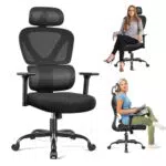 PEAKLIMB Bürostuhl Ergonomisch, schreibtischstuhl mit Verstellbarer Kopfstütze