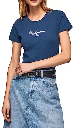 Pepe Jeans Damen New Virginia Ss N T-Shirts, 595navy