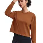 PINSPARK Damen Langarm Sport T-Shirt Atmungsaktiv für Fitness und Yoga