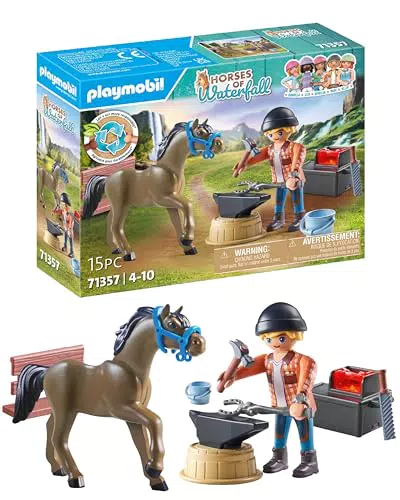 PLAYMOBIL Horses of Waterfall 71357 Hufschmied Ben & Achilles