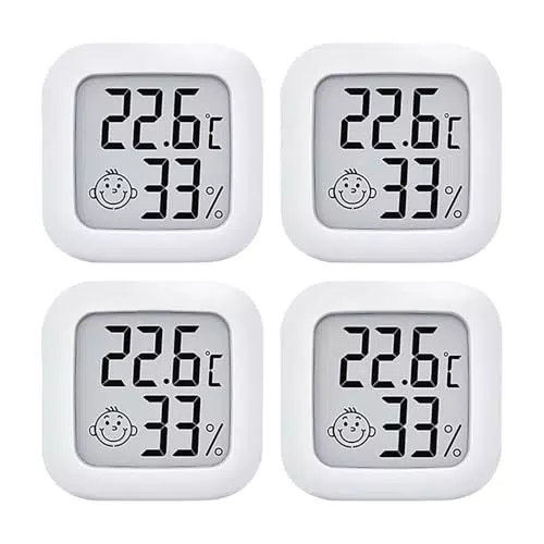 PNGOS Thermometer Innen Hygrometer Digital, Mini Thermo-Hygrometer Hhen Genauigkeit