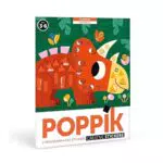 POPPIK 1841160 Sticker-Poster, Dinosaurier, Panoramaposter mit 520 Aufklebern